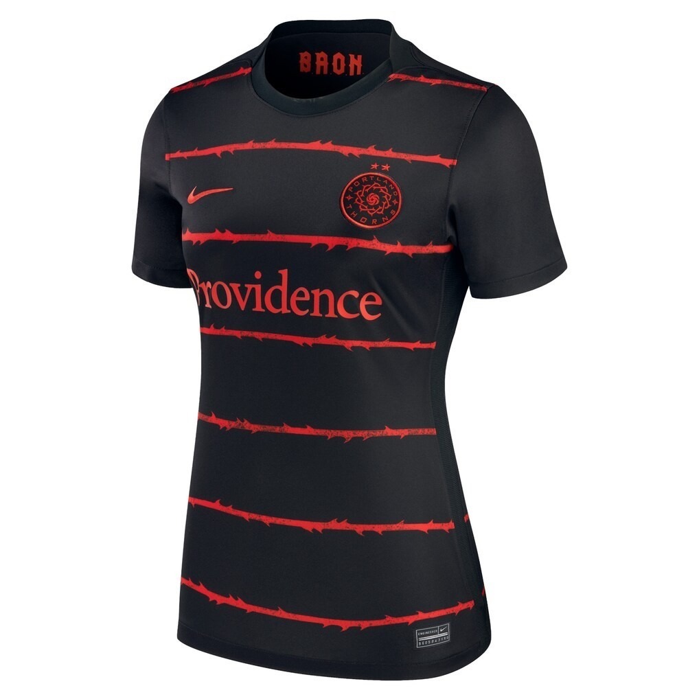 New Nike Womens Portland Thorns Soccer Breathe Jersey Size Xs Black Red
